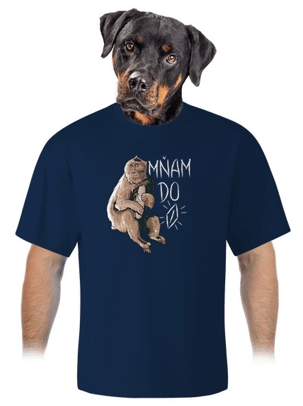 Mňam do p*** unisex tričko oversized Midnight Blue