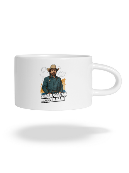 B19: Chuck Norris z Walker, Texas Ranger hrnek makronka White