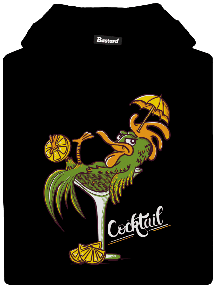 Cocktail dětská mikina klokanka Black