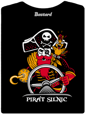 Pirát silnic dámské tričko s lemem Black