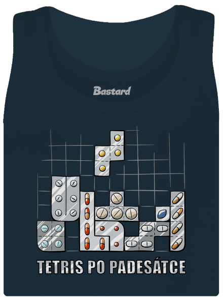 Tetris dámské tílko klasické Navy