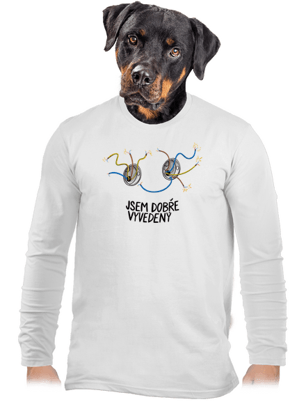Jsem dobře vyvedený pánské dlouhý rukáv White