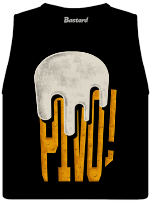 Nápis Pivo dámské tílko volné Black