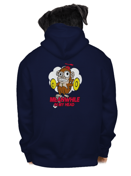 Monkey in my head pánská mikina na zip Navy
