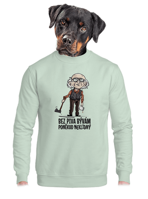 Neklidný bez piva unisex mikina bez kapuce Blush Mint