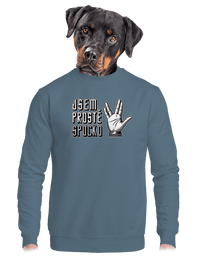 unisex mikina bez kapuce