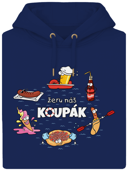 Český koupák unisex mikina premium Navy