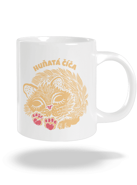 Huňatá číča velký hrnek White