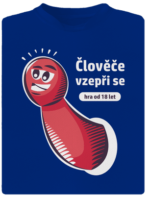 Člověče vzepři se pánské sportovní tričko Royal Blue Mal