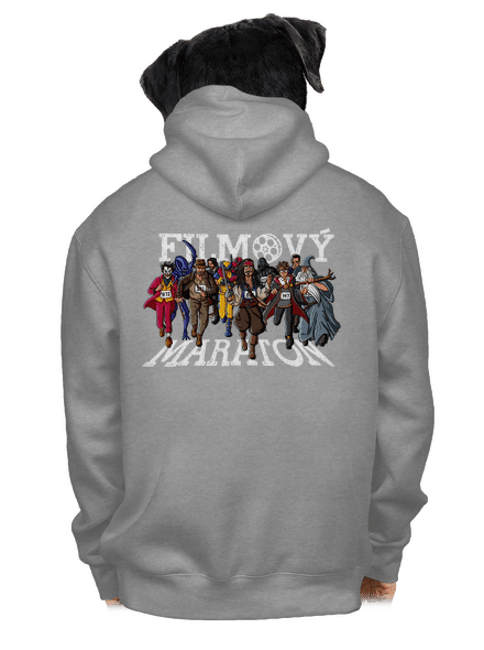 Filmový maraton pánská mikina na zip Light Melange