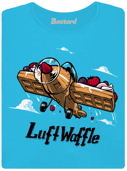 Luftwaffle dámské tričko s lemem Blue Atol