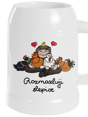 Rozmazluji slepice půllitr White