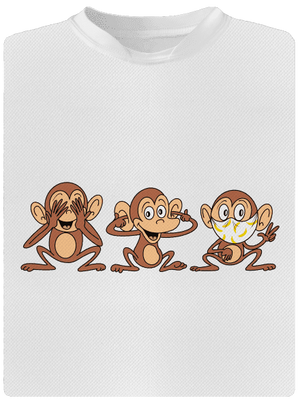Opičky dětské sportovní tričko White
