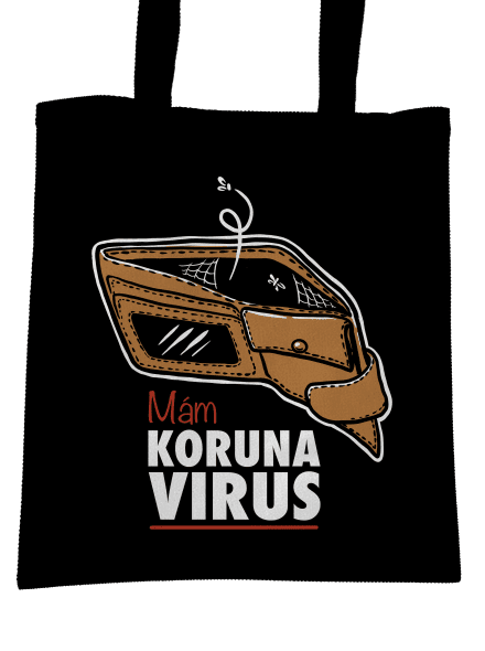 Korunavirus v peněžence taška Black