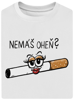 Cígo a oheň unisex tričko oversized White