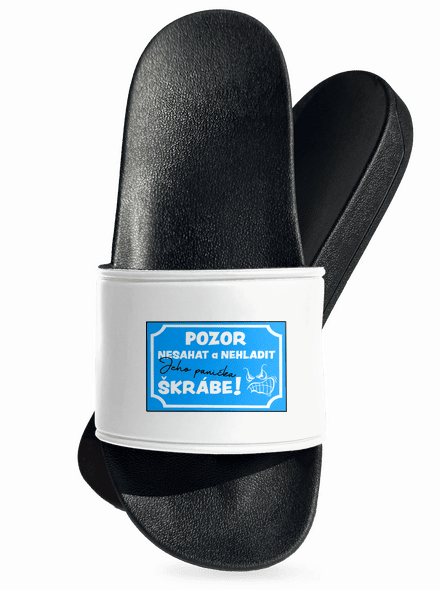 Pozor, nesahat pantofle White