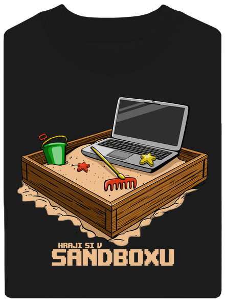 Sandbox unisex mikina bez kapuce Black