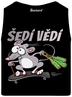 Šedí vědí - myšák pánské tílko Black