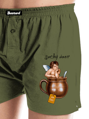 Suchý únor pánské trenky Khaki