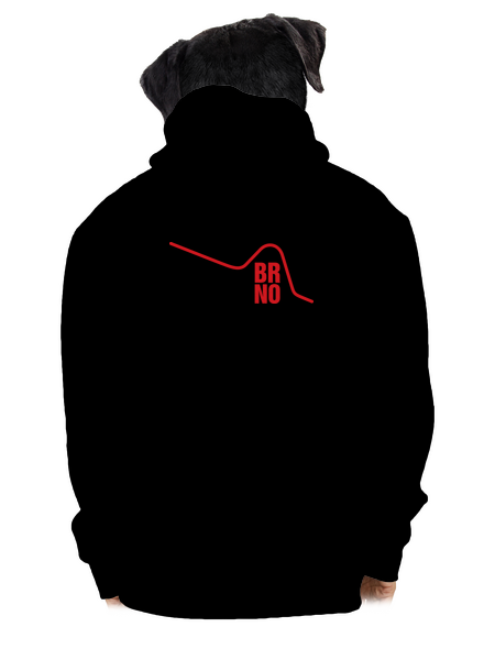 Brno pánská mikina na zip Black