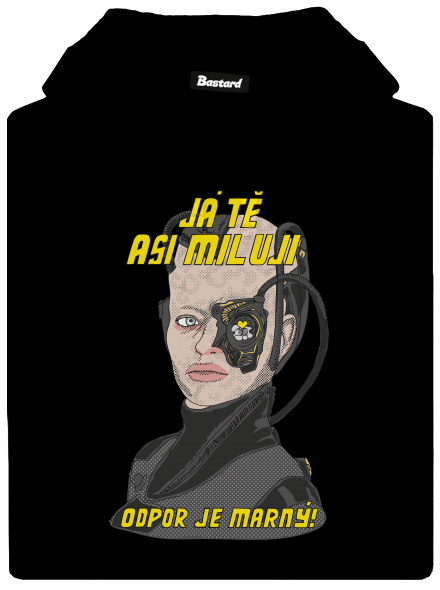 Zamilovaný Borg dámská mikina klokanka Black
