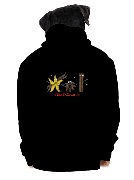 Okořeňme to pánská mikina na zip Black