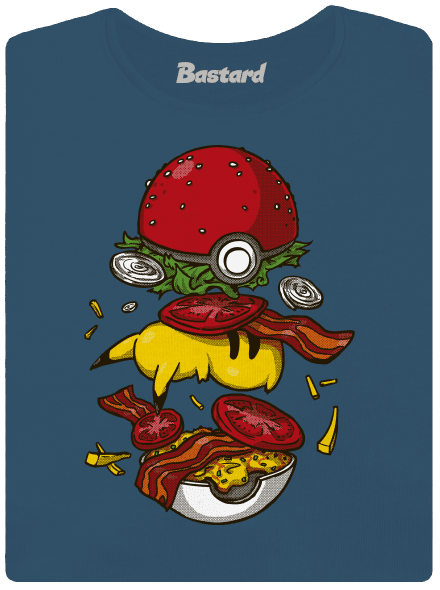 Pokémon burger dámské tričko premium Petrol Blue