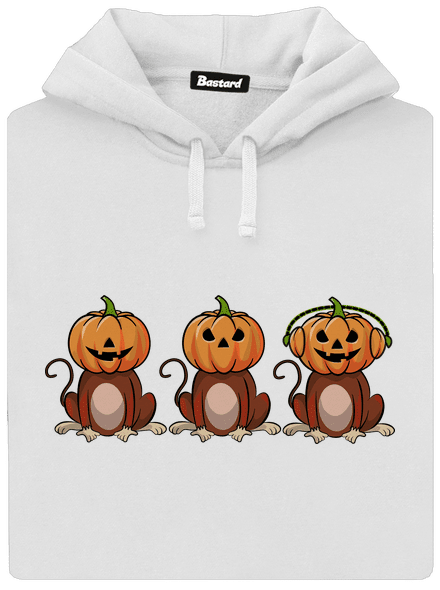 Halloween opičky dámská mikina klokanka White