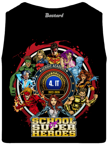 Školní potisk Super school pánské tílko Black