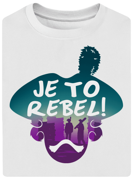 Je to rebel unisex tričko oversized White