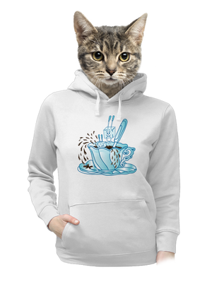 Cukroholik dámská mikina klokanka White