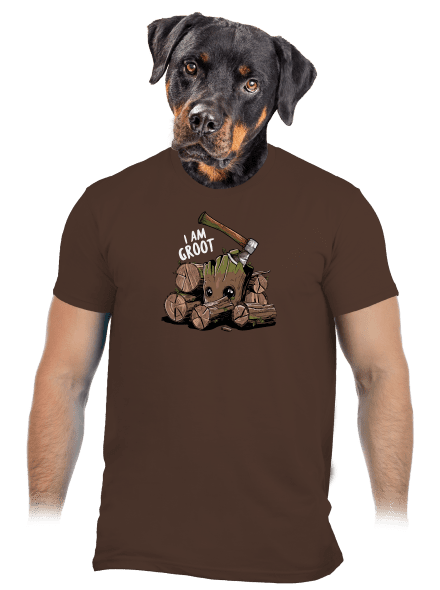 I Am Groot pánské tričko Brown
