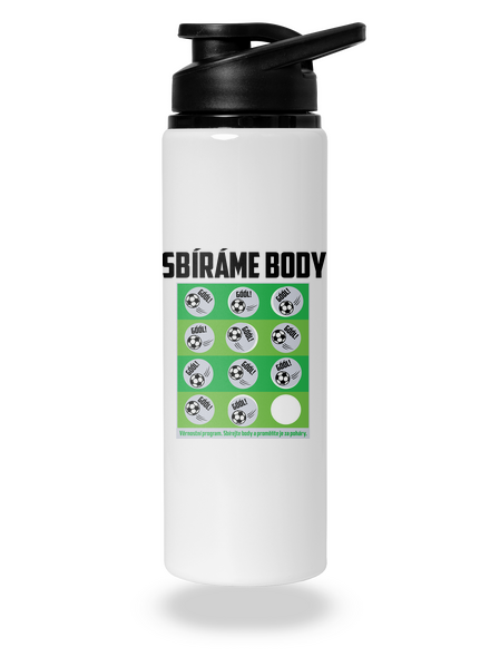 Sbíráme body - fotbal lahev na vodu White