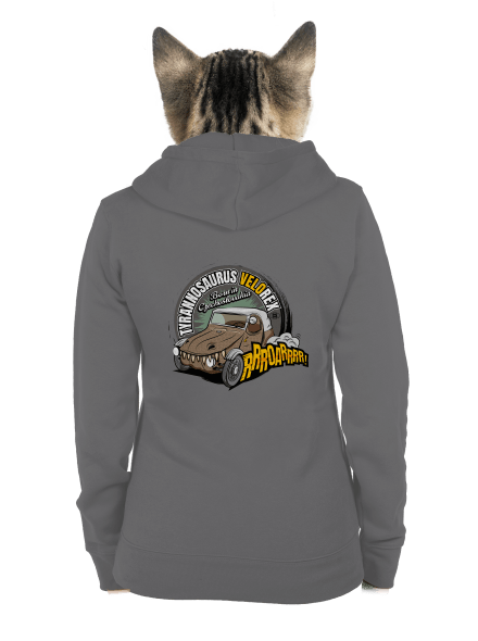 Tyrannosaurus Velorex dámská mikina na zip Steel Gray