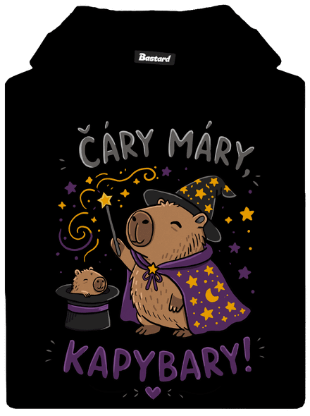 Čáry máry kapybary dětská mikina klokanka Black