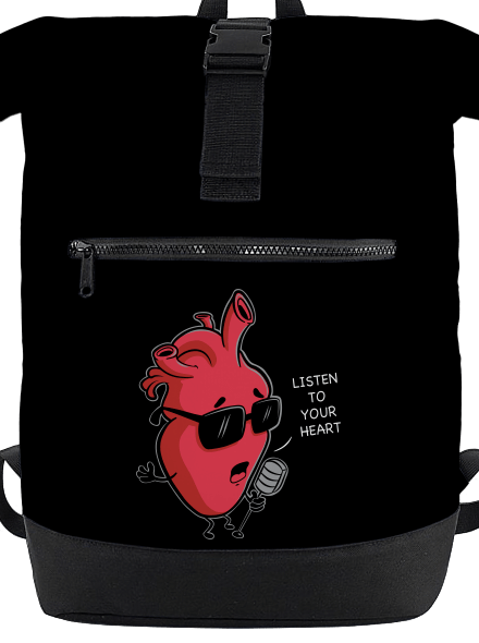 Listen to your heart batoh Black