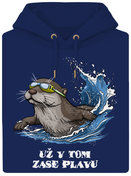 Už v tom zase plavu unisex mikina premium Navy