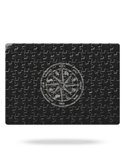 Alkoholický kompas puzzle White