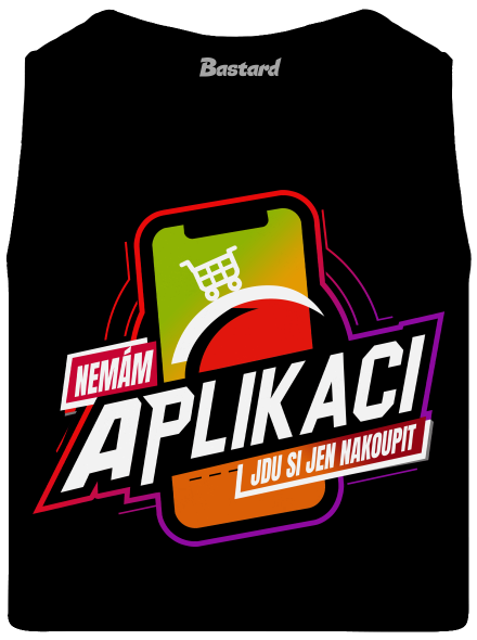 Nemám aplikaci pánské tílko Black