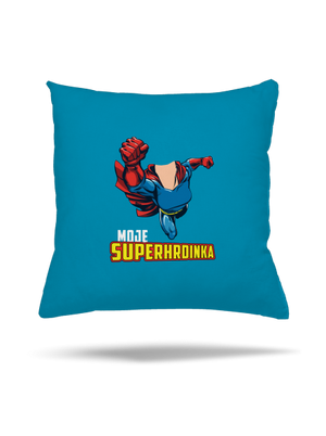 Moje superhrdinka polštář Blue Turquoise