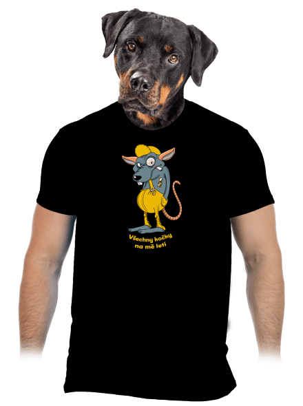 Myšák Casanova pánské tričko Black