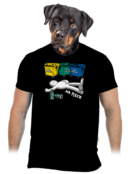 Tříděný odpad pánské tričko Black