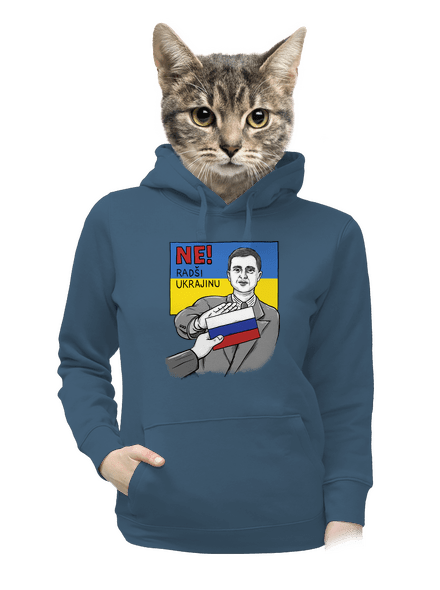 Ne! Radši Ukrajinu dámská mikina klokanka Denim