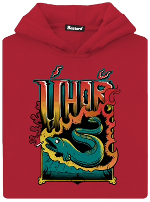 Úhoř dětská mikina klokanka Fire Red