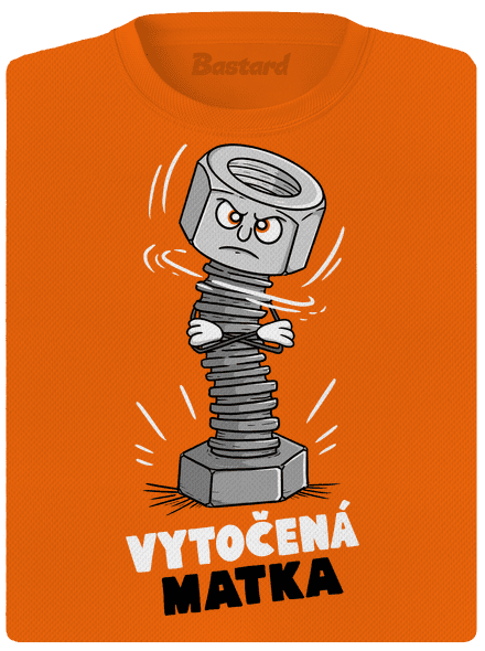 Vytočená matka dámské sportovní tričko Neon Orange