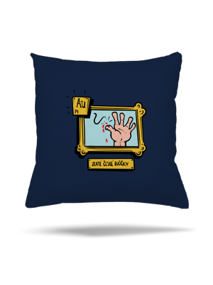 Zlaté české ručičky polštář Dark Navy