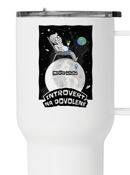 Introvert na dovolené termohrnek White