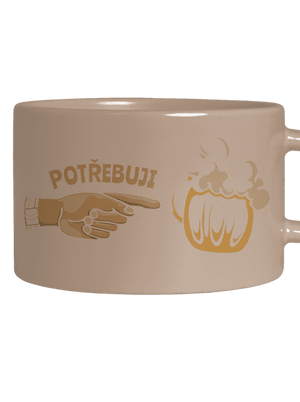 Rodinné potřeby hrnek makronka Brown Macaron