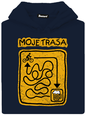 Moje trasa pánská mikina klokanka Navy