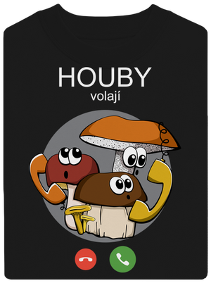Houby volají unisex mikina bez kapuce Black